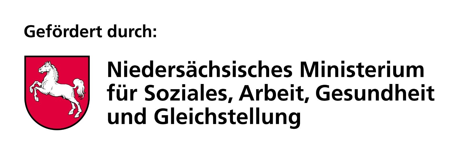 LOGO - Gefördert durch Nds. Miniserium für Soziales, Arbeit, Gesundheit und Gleichstellung